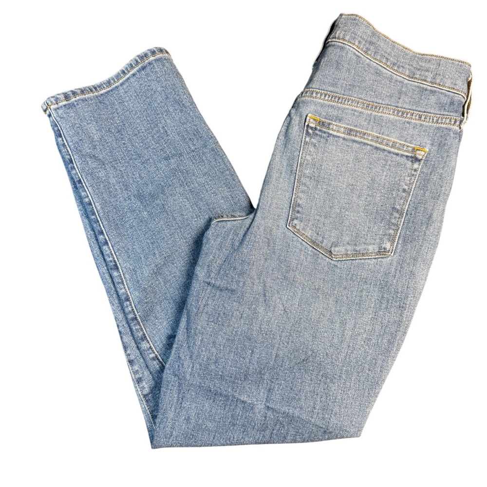 J.Crew Relaxed Boyfriend Blue Jeans Womens 27 Light Wash Cropped Ankle Denim